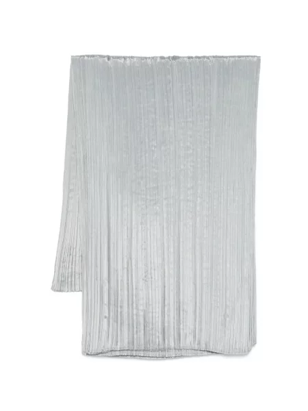 Poncho Pleats Please Issey Miyake plisat gri