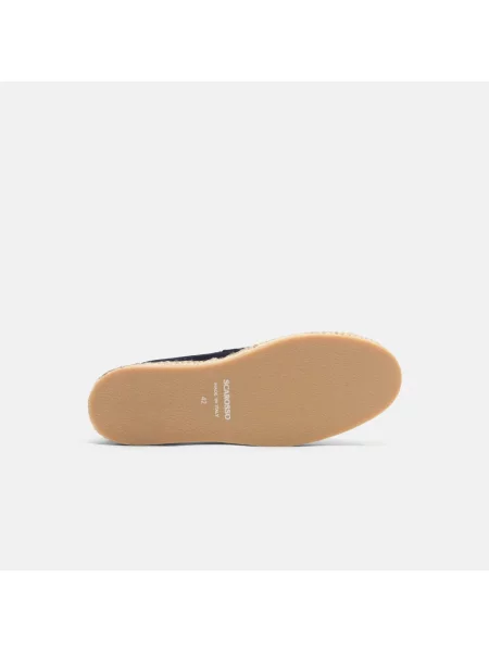 Espadryle Scarosso skórzane niebieskie
