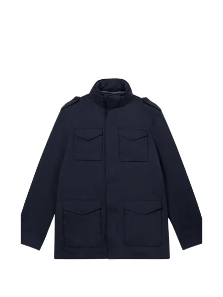 Bunda Brooks Brothers s kapsami s klopami modrá