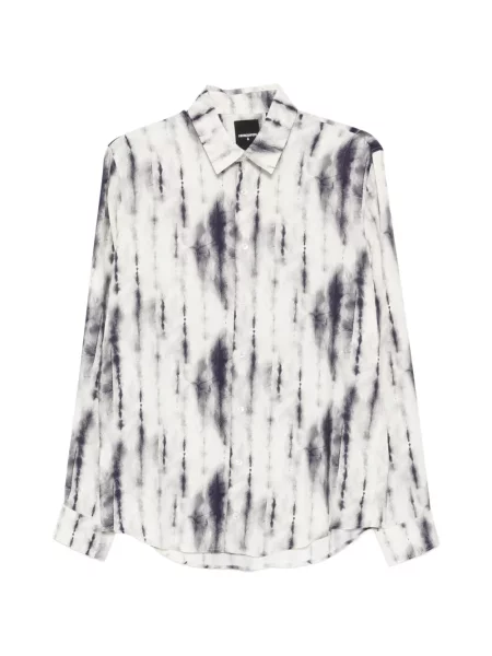 Риза Patrizia Pepe с tie-dye ефект връзки бяло