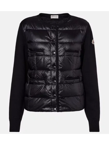 Kardigan Moncler wełniany czarny