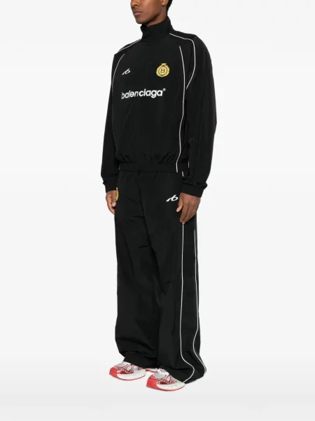 Fotbal geacă Balenciaga cu imagine negru