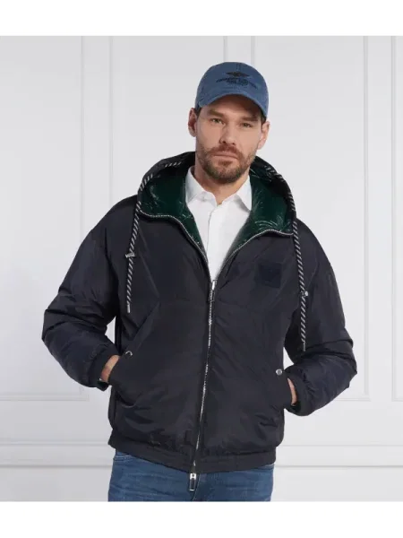 Emporio Armani De puf cu două fețe geacă verde