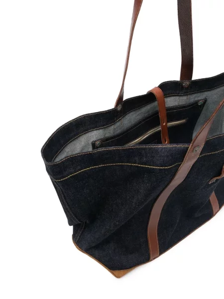 Geantă Ralph Lauren Rrl din piele albastru