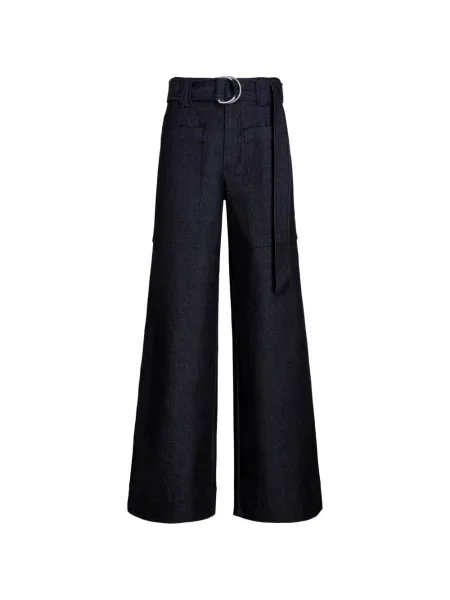 Pantaloni Proenza Schouler White Label din țesătură twill alb