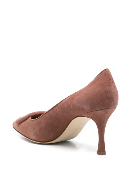 Полуотворени обувки Manolo Blahnik кафяво