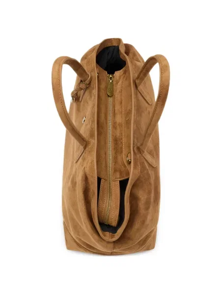 Geantă shopper Ash din piele de căprioară maro