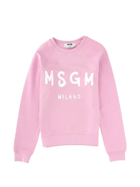 Hanorac crewneck Msgm cu imagine roz