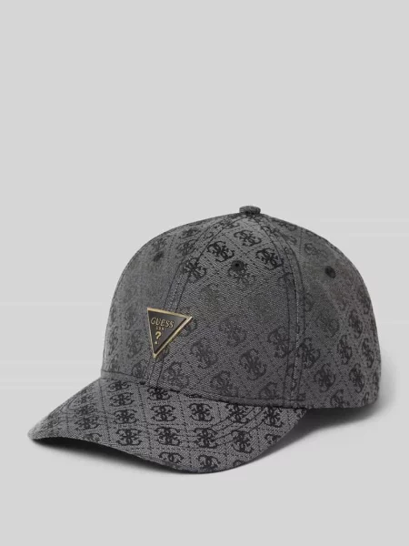 Czapka z daszkiem z nadrukiem z logo na całej powierzchni model Katya' Guess szara
