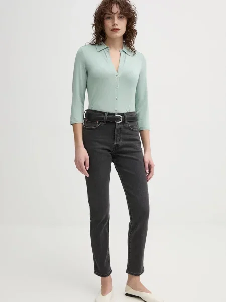 Marc O'Polo koszula regular z kołnierzykiem klasycznym zielony