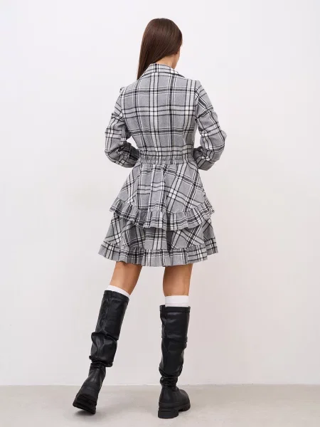 Сукня міні ISSA Plus світло-сірий сіра