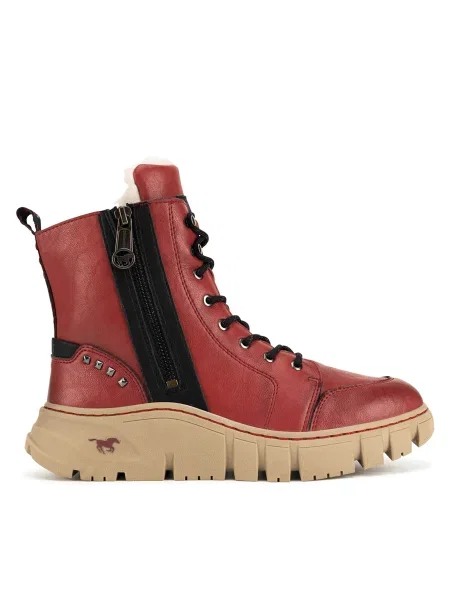 Členková obuv Mustang červená