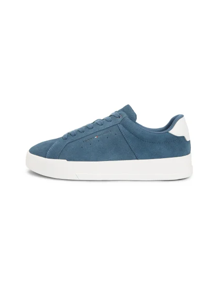 TOMMY HILFIGER Nizke superge Court moder denim / bela modra