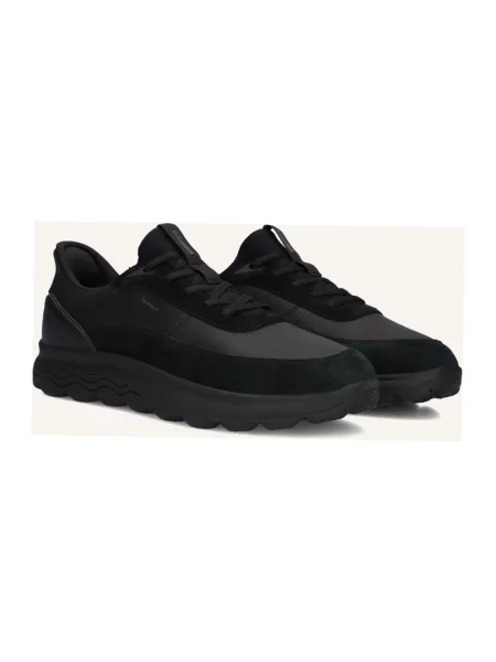 Sneakersy Geox skórzane czarne