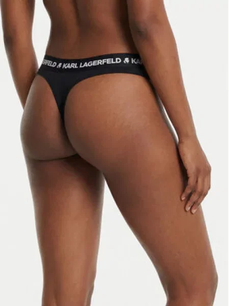Karl Lagerfeld Tanga gaćice / bijela crna