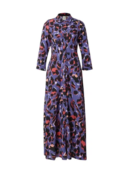 YAS Rochie tip bluză YASSAVANNA albastru regal / roșu deschis / negru alb