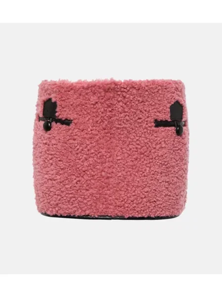 Spódnica skórzana Blancha różowa