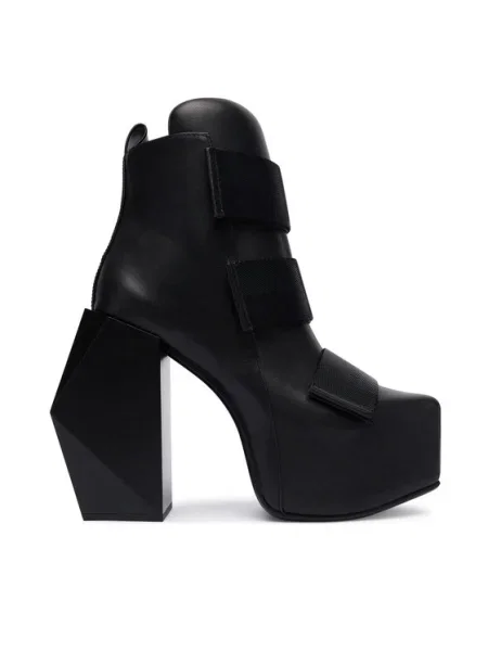 Кожени боти United Nude Stage Tron с дебел черно