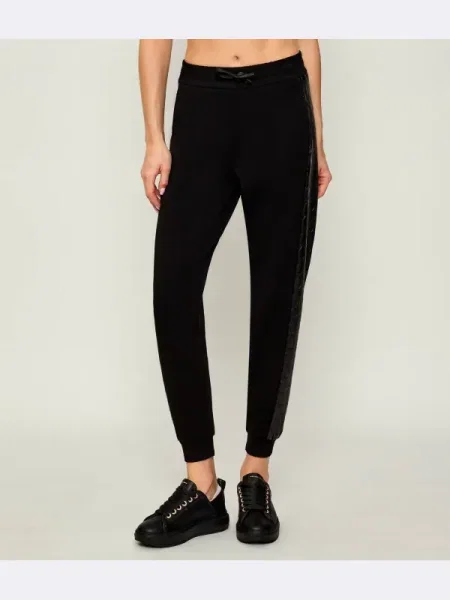Armani Exchange pantaloni de trening uni negru