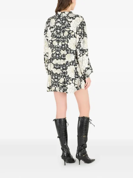 Rochie mini Roberto Cavalli cu model floral cu imagine de costum