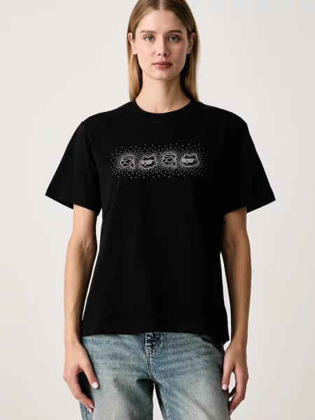 Karl Lagerfeld tricou pentru femei din negru