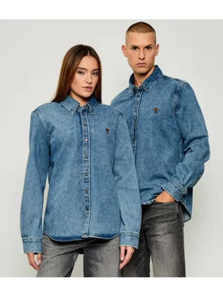 AMI Paris Cămașă albastru