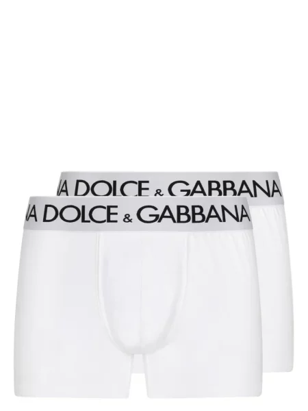 Bokserki Dolce And Gabbana z nadrukiem białe