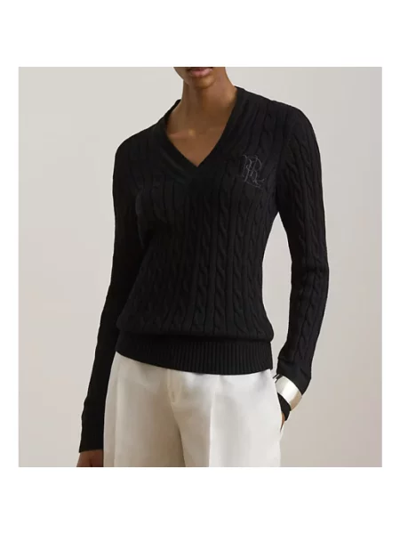Sweter Ralph Lauren z długim rękawem czarny