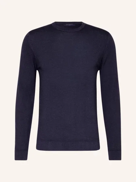 Daniele Fiesoli Sweter Z Wełny Merino blau czarny