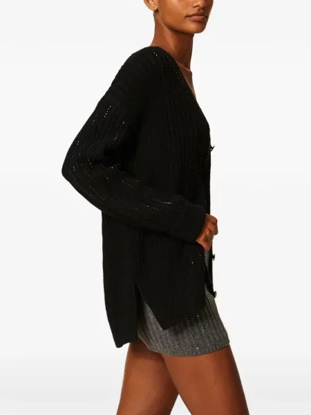 Cardigan Twinset de lână negru