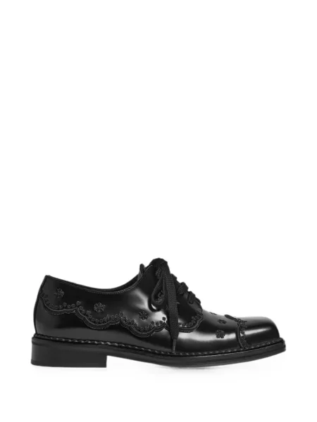 Brogues Simone Rocha cu model floral din dantelă negru