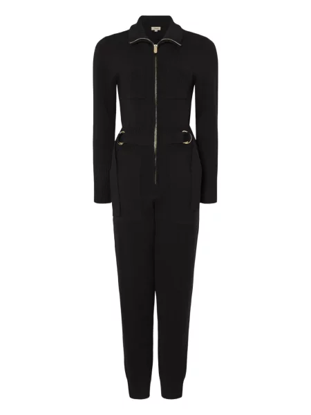 Salopetă Temperley London tricotate negru