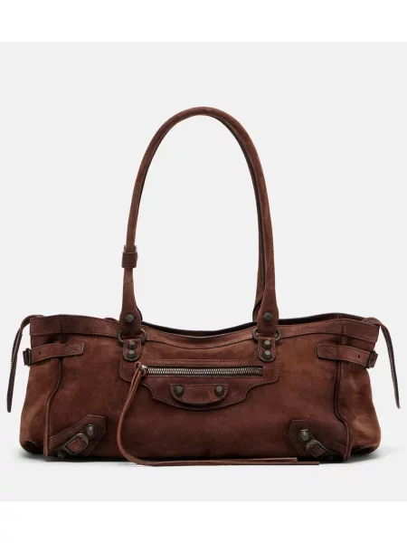 Geantă Balenciaga din piele de căprioară maro