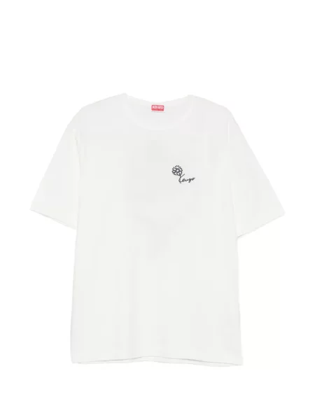Tricou Kenzo cu model floral cu imagine alb