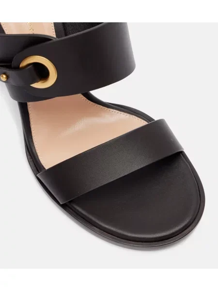 Papuci tip mules Gianvito Rossi din piele maro