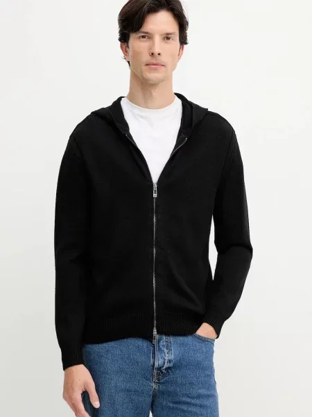Пуловер с вълна Armani Exchange черно
