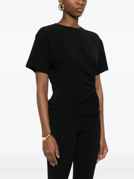 Tricou Pinko cu cataramă drapate negru