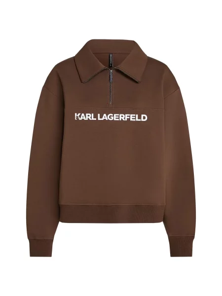 Karl Lagerfeld hanorac pentru femei cu vâscoză maro