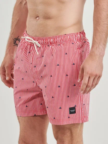 Pantaloni Jack & Jones roșu