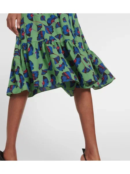 Rochie Diane Von Furstenberg cu imagine de costum verde