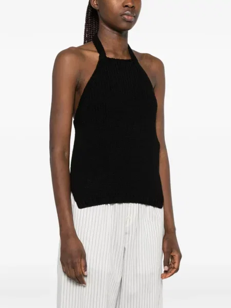 Плетен chunky топ Róhe черно