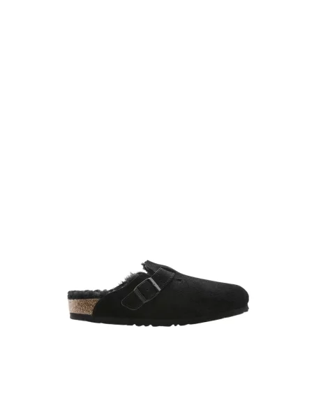 Klapki Birkenstock wełniane czarne