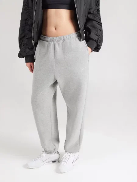 Nike Sportswear Nohavice Studio Fleece melírovaná sivá