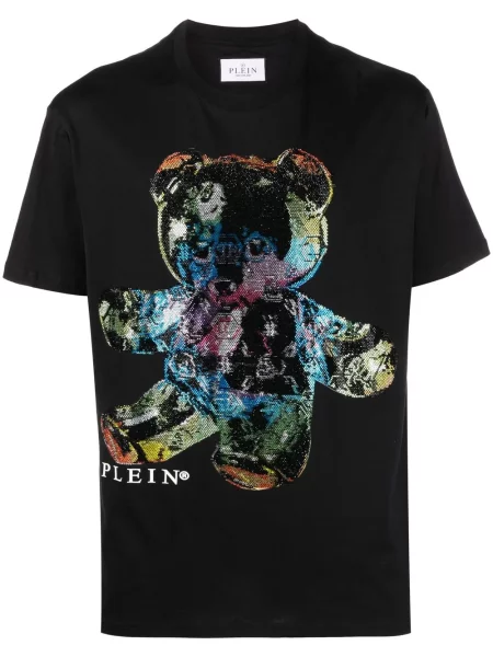 Koszulka Philipp Plein z nadrukiem teddy czarna