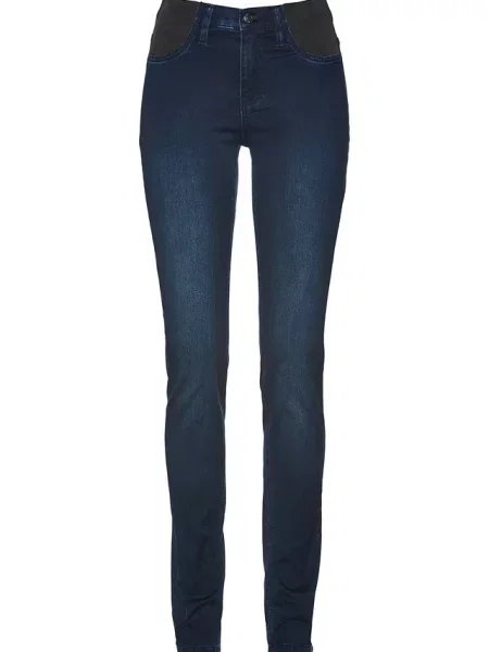 Dżinsy Skinny mid waist ze stretchem niebieskie