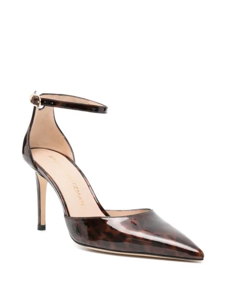 Pantofi cu toc Stuart Weitzman cu imagine cu model leopard maro