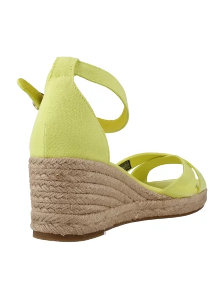 Pantofi Tommy Hilfiger cu pană cu bretele galben