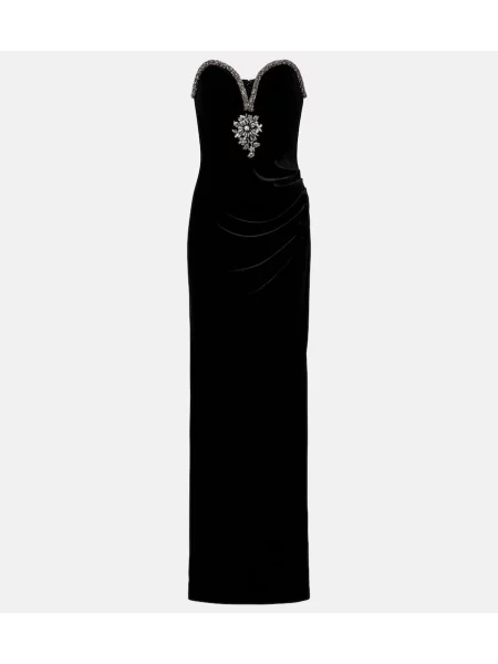 Rochie Self-portrait de catifea negru