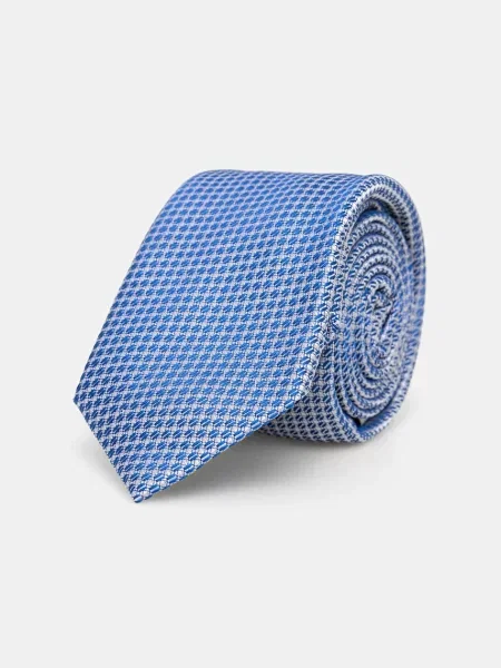 Tommy Hilfiger cravată pentru bărbați de mătase albastru