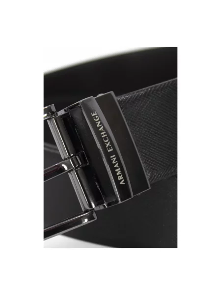 Armani Exchange Pasek czarny brązowy